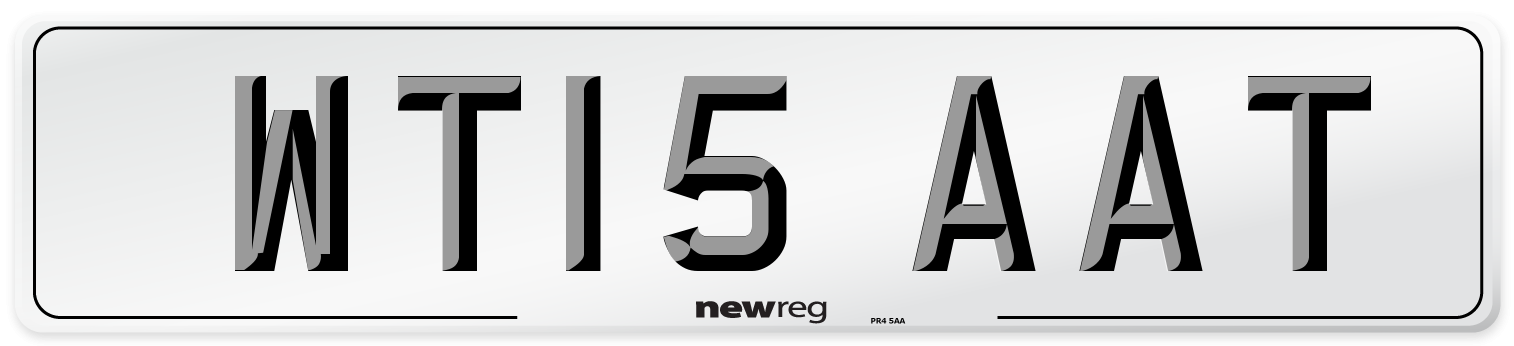 WT15 AAT Number Plate from New Reg
